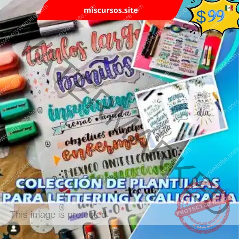 Colección de Plantillas para Lettering y Caligrafía
