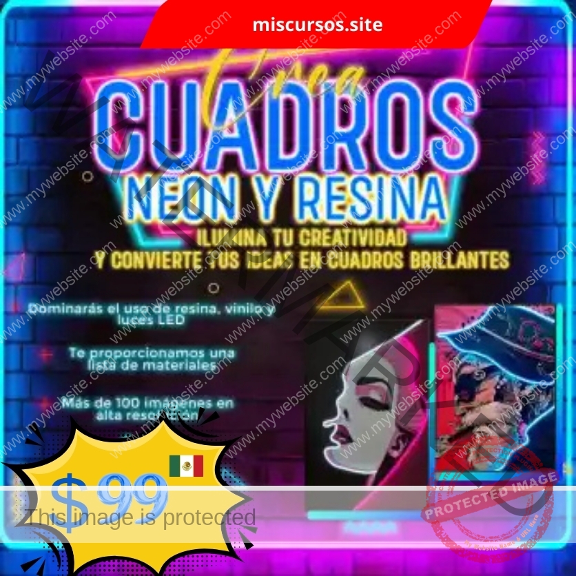 Crea Cuadros Neon y Resina