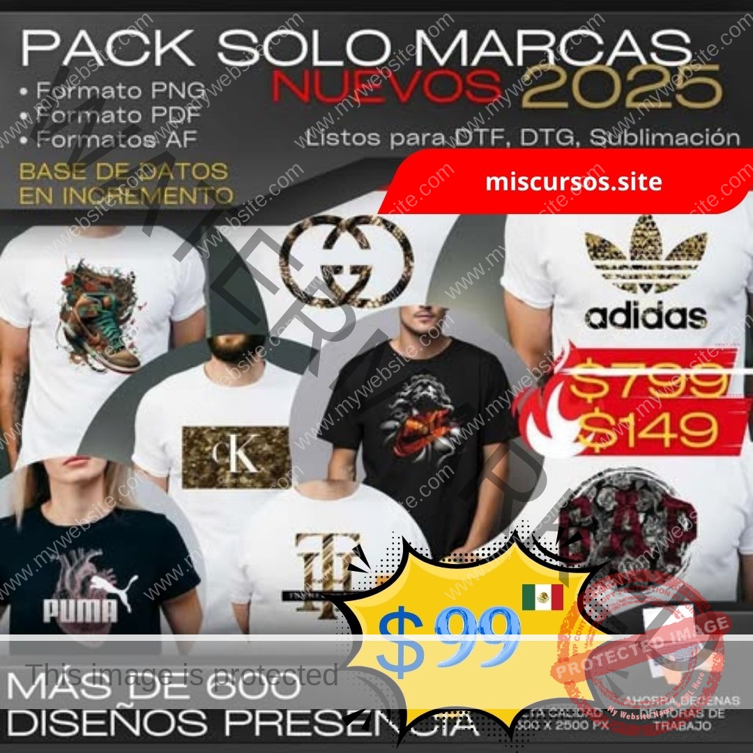 AHORA MAS DE 600 diseños - Marcas que incluye